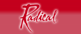 Radical Logo on red background