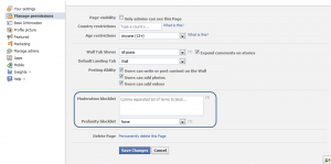 Create a Moderation blocklist for your Facebook page